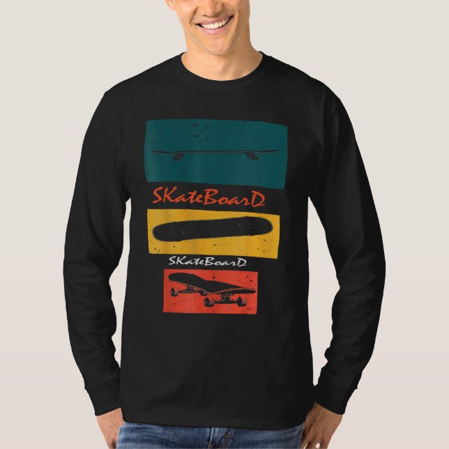 Camiseta Retro Skateboard Men For  Skateboarding Skateboard (Frente)