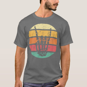 Camiseta Retro Skeleton Rock Mão Para Lover Música