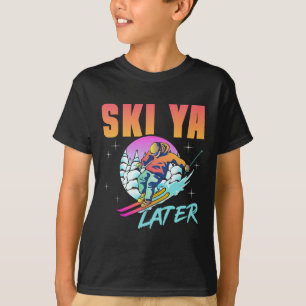 Camiseta Retro Ski 90s e 80s Esquiando Esqui Ya Mais Tarde