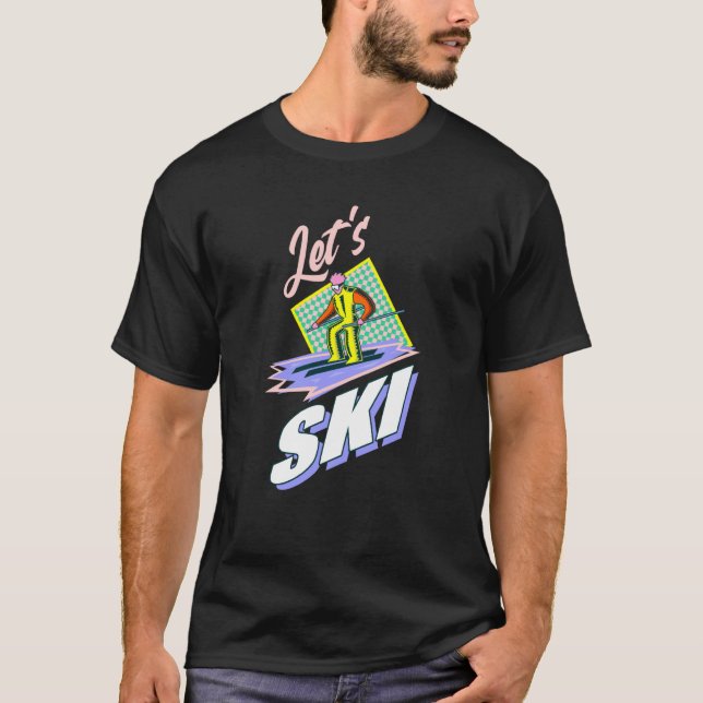 Camiseta Retro skis 80s and 90s ski clothing (Frente)