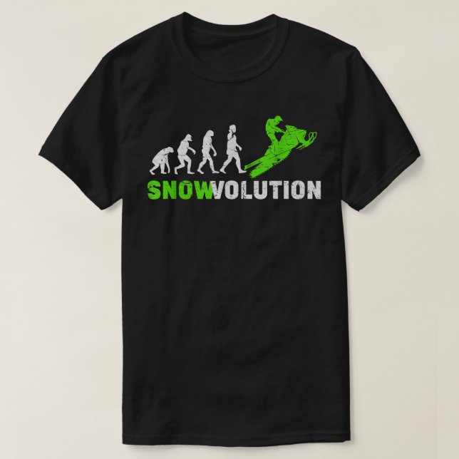 Camiseta Retro Sledge Snowmobile Evolution Etrem Winter Spo (Frente do Design)