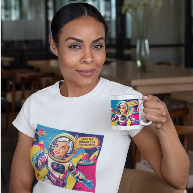 Camiseta Retro Smash O Patriarcado Feminista (Criador carregado)