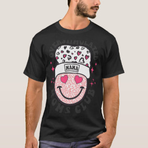 Camiseta Retro Smile Face Overstimulada Mães Club Say