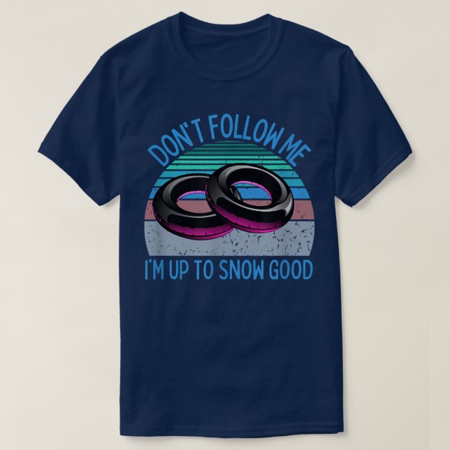 Camiseta Retro Snow Tubing Snow Tube Winter  (Frente do Design)