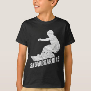 Camiseta Retro Snowboard Gift Snowboarder Silhouette Sno