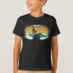 Camiseta Retro Snowboard Solto Salto Neve Montanha