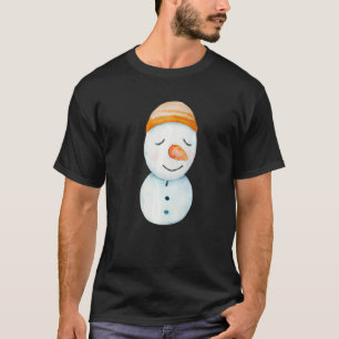 Camiseta Retro Snowman Face Snowmies Premium