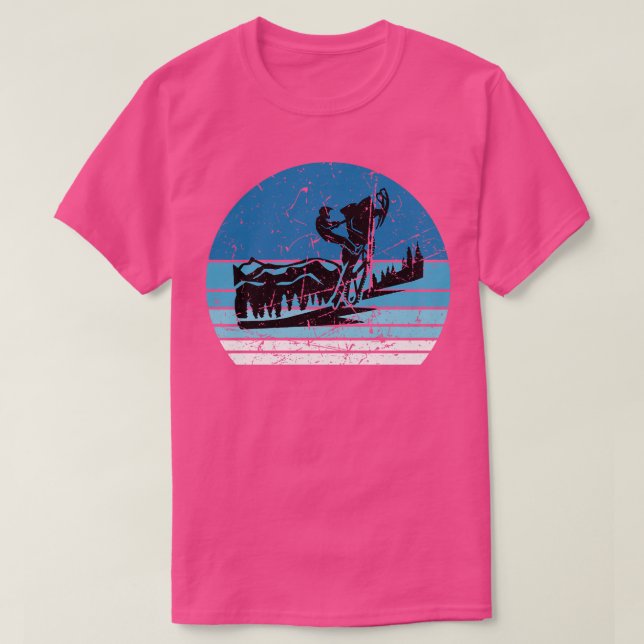 Camiseta Retro Snowmobiling Snowmobile (Frente do Design)