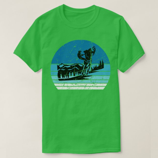 Camiseta Retro Snowmobiling Snowmobile (Frente do Design)