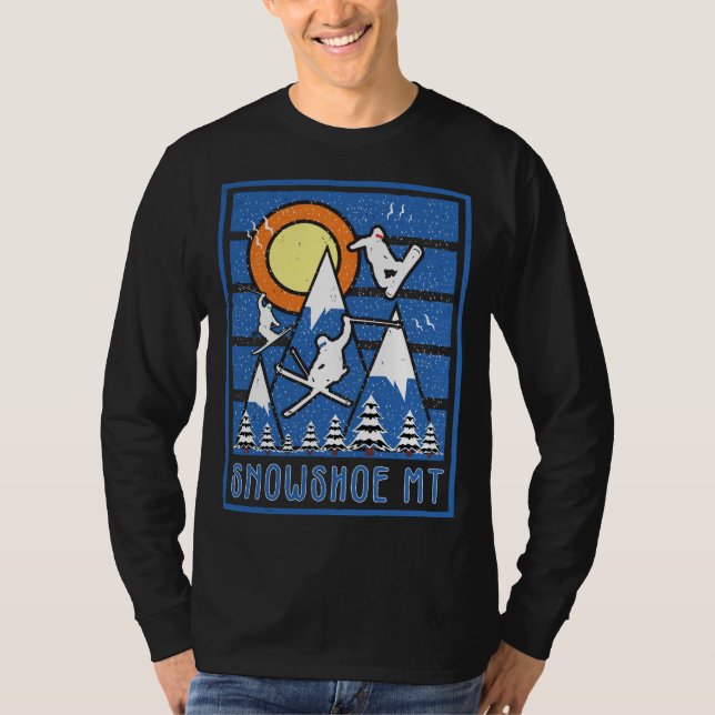 Camiseta Retro Snowshoe Mountain Ski (Frente)