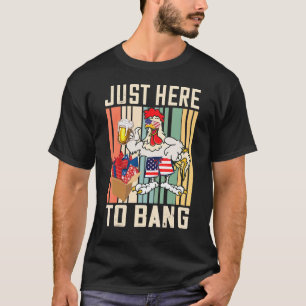 Camiseta Retro Só Aqui Para Detonar Frango Cerveja 4 De Jul