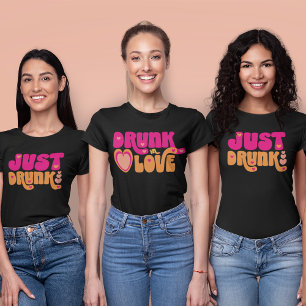 Camiseta Retro Só Bêbado Bêbado de Amor Despedida de Solt