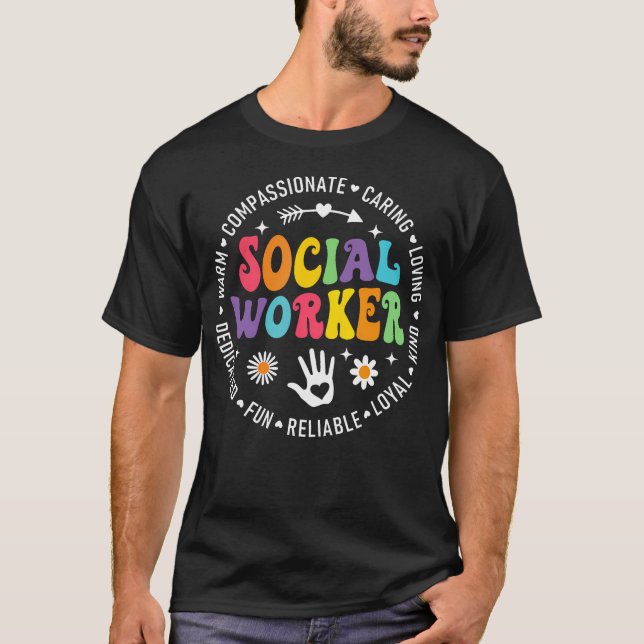 Camiseta Retro Social Work Month Appreciation Day Support (Frente)