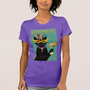 Camiseta Retro Sofisticados É Hora do Martini de Mardi Gras