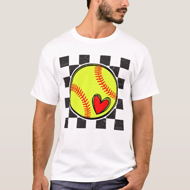 Camiseta Retro Softball Red Stitch (Frente)