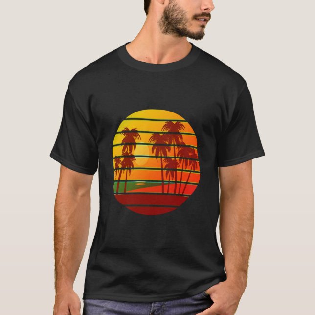 Camiseta Retro solar na ilha (Frente)
