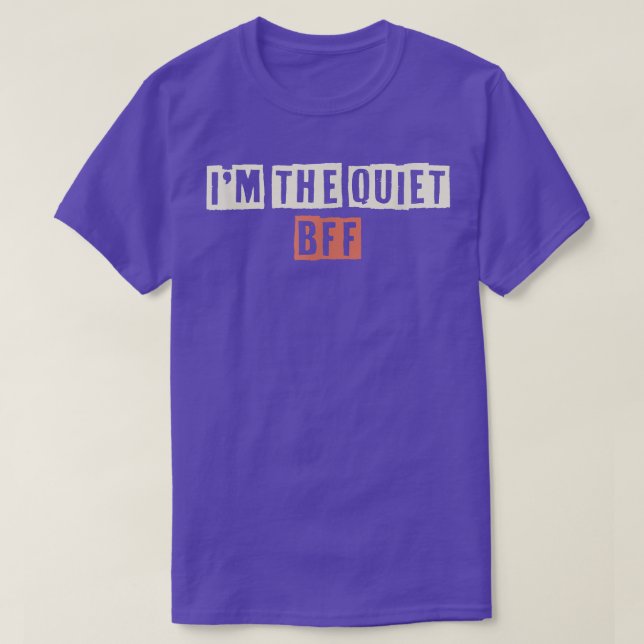 Camiseta Retro, sou a Quieta BFF Engraçada Mãe Vida (Frente do Design)