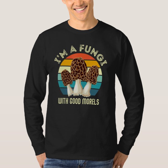 Camiseta Retro Sou um Fungo com Bom Morel Meme (Frente)