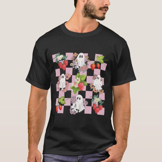 Camiseta Retro Spooky Ghost Halloween Ghost Cott (Frente)