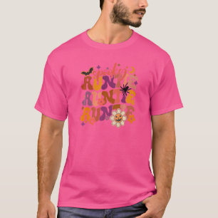 Camiseta Retro Spooky Tia Floral Boho Ghost Auntie Hallo