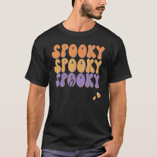 Camiseta Retro Spooky Vibes Groovy Hippie Foral Costume Ha