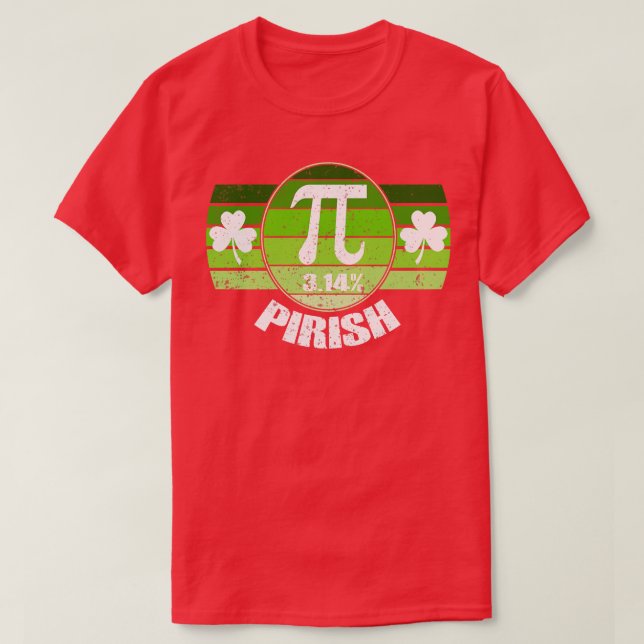 Camiseta Retro St Patricks Pi Irish Day 314 Irish Math Geek (Frente do Design)