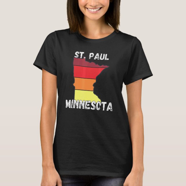 Camiseta Retro St Paul MN Minnesota City Apparel (Frente)