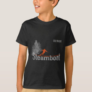 Camiseta Retro Steamboat Colorado Esqui Angustiado