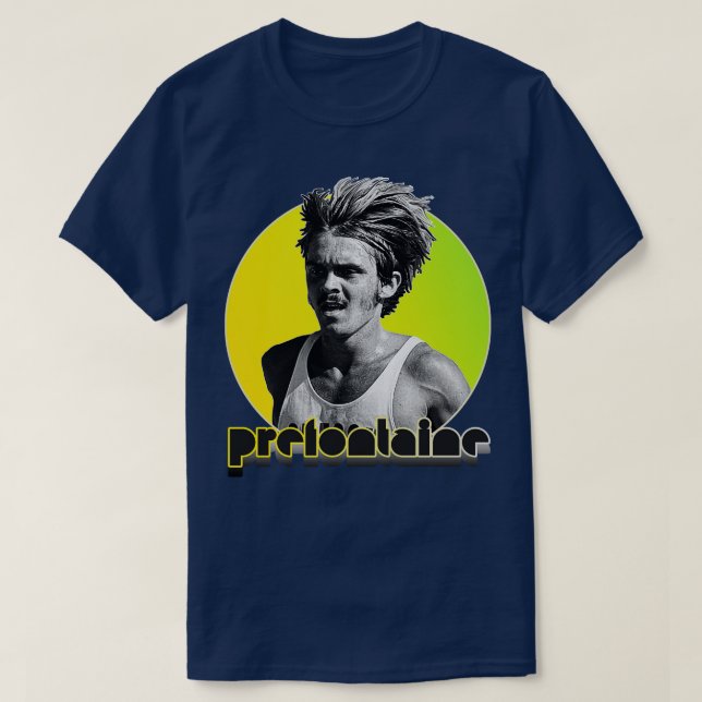 Camiseta Retro Steve Prefontaine Oregon Fade (Frente do Design)