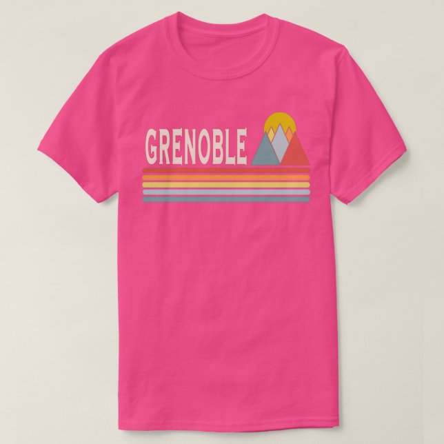 Camiseta Retro Style Grenoble France (Frente do Design)