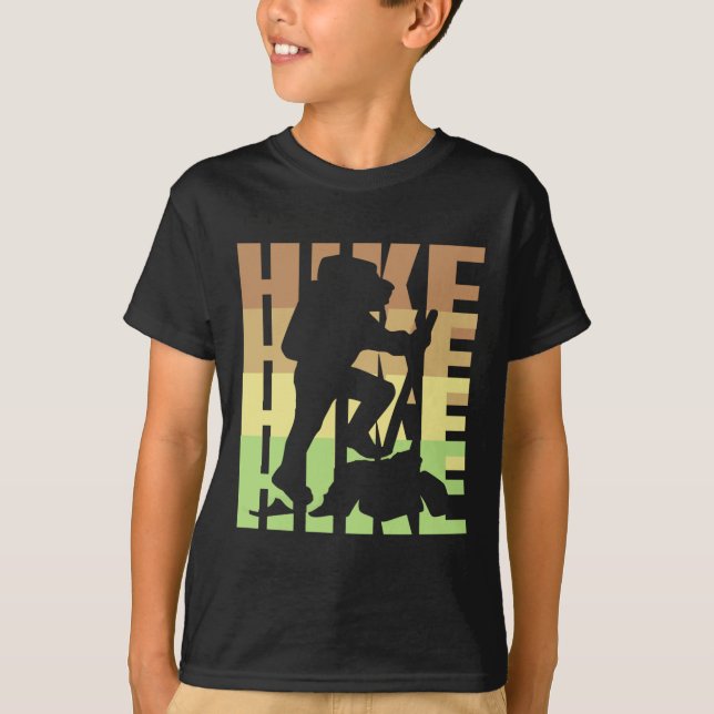Camiseta Retro Style Hike Hike Hike Hike Outdoor Anunciante (Frente)