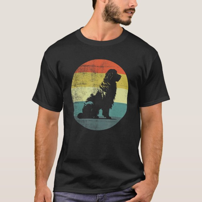 Camiseta Retro Style Newfoundland Dog (Frente)
