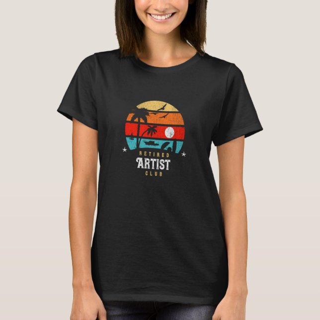 Camiseta Retro Style Retirement Gag Idea  Retired Artist (Frente)