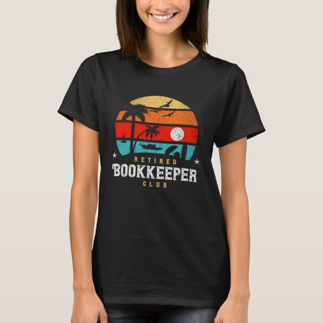 Camiseta Retro Style  Retirement Gag Idea   Retired Bookkee (Frente)