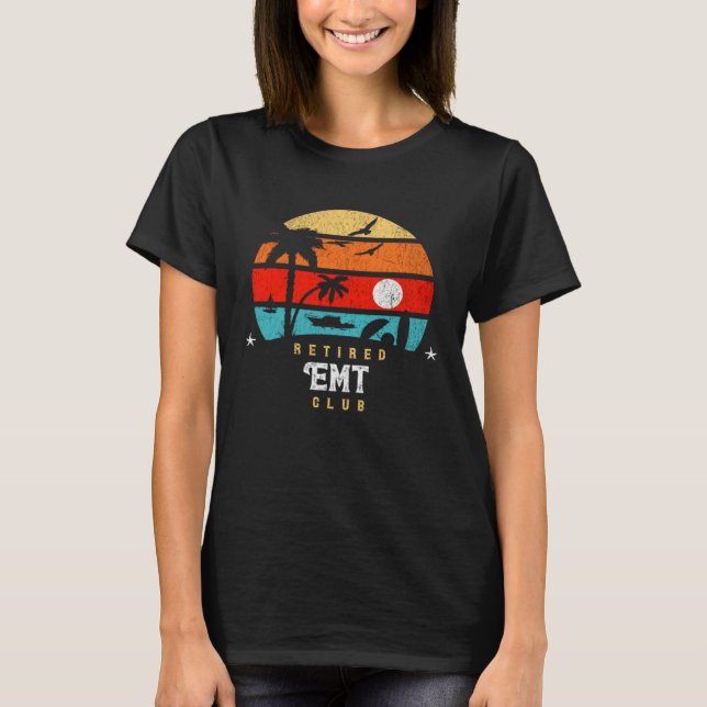 Camiseta Retro Style  Retirement Gag Idea   Retired EMT (Frente)