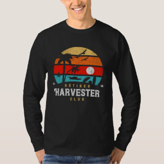 Camiseta Retro Style  Retirement Gag Idea   Retired Harvest
