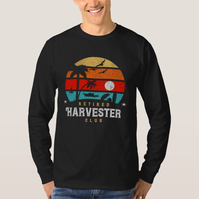 Camiseta Retro Style  Retirement Gag Idea   Retired Harvest (Frente)
