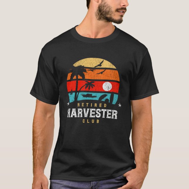 Camiseta Retro Style  Retirement Gag Idea   Retired Harvest (Frente)