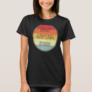 Camiseta Retro Style Vintage Pontoon Boat Melhor Capitão Nu