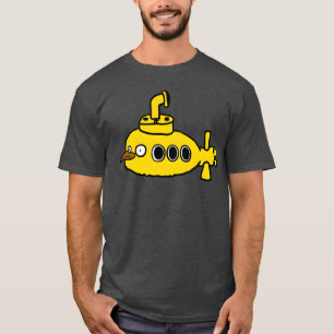 Camiseta Retrô submarino de aves amarelas