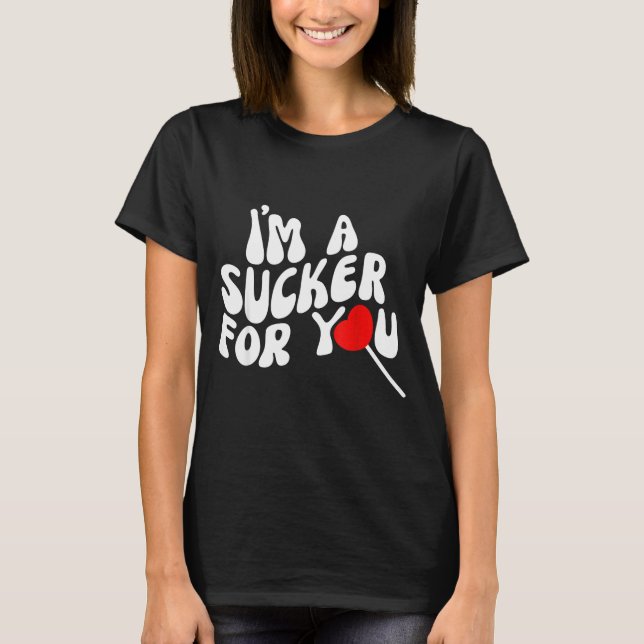 Camiseta Retro Sucker For You Heart Lollip Gift Women Fans  (Frente)