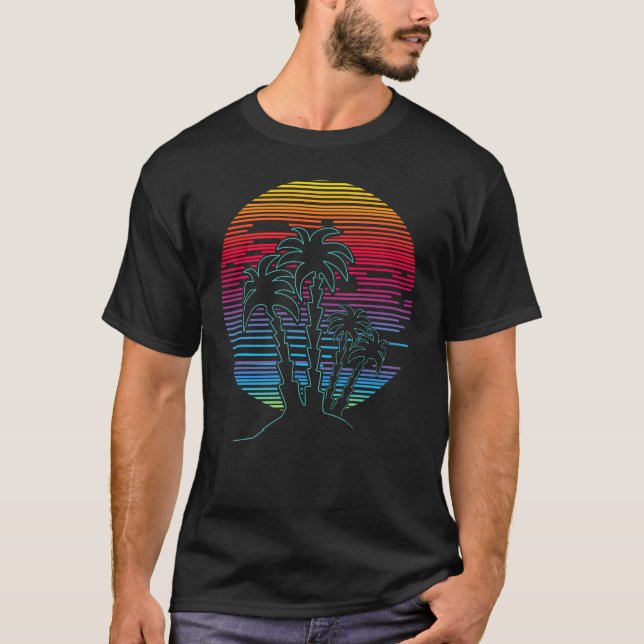 Camiseta Retro summer beach (Frente)