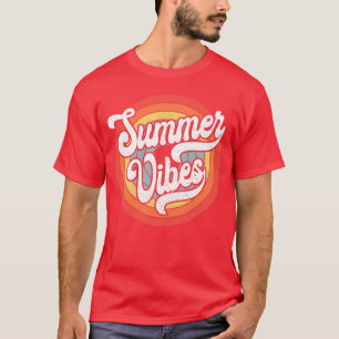 Camiseta Retro Summer Vibes Holiday Vintage Hello Summer Va