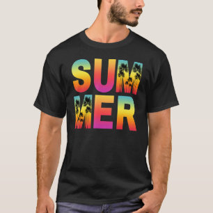 Camiseta Retro Summer Vibes Summer Férias de Praia Correspo