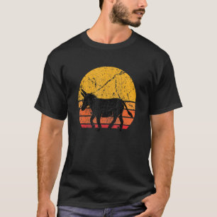 Camiseta Retro Sun Donkey Mule Farmer Donkey Tee