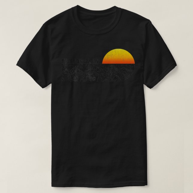 Camiseta Retro Sun Valley Idaho Mountain Sunset (Frente do Design)