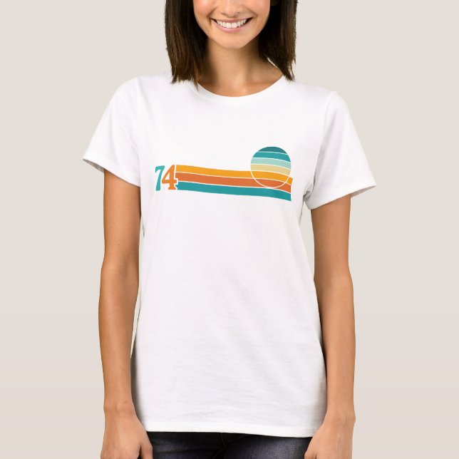 Camiseta Retro Sunset 74 (Frente)