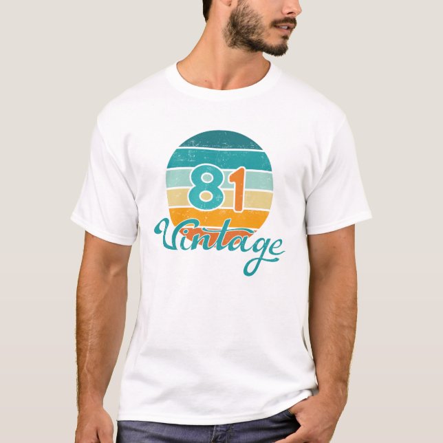 Camiseta Retro Sunset 81 Vintage Distressed (Frente)