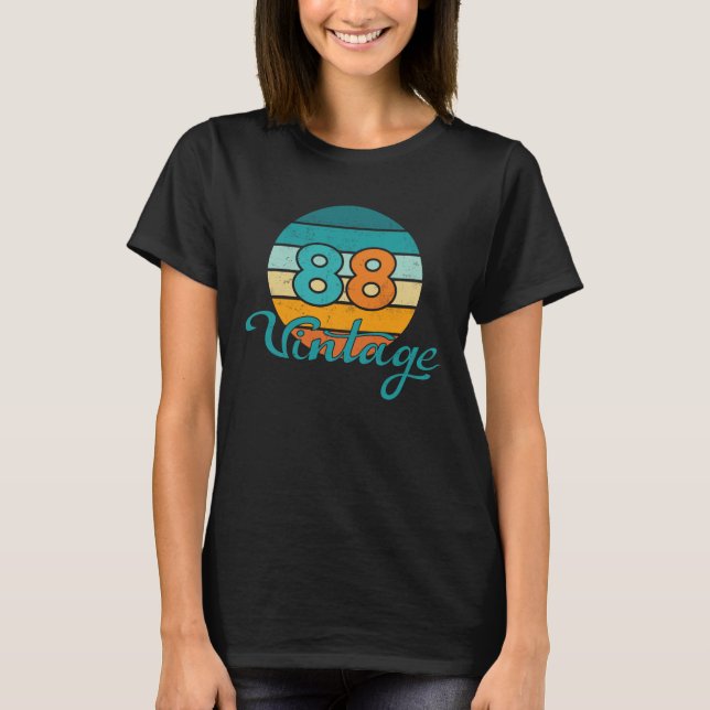 Camiseta Retro Sunset 88 Vintage Distressed (Frente)