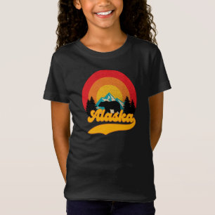 Camiseta Retro Sunset Alaska Juneau Bear Mountain Wild AK